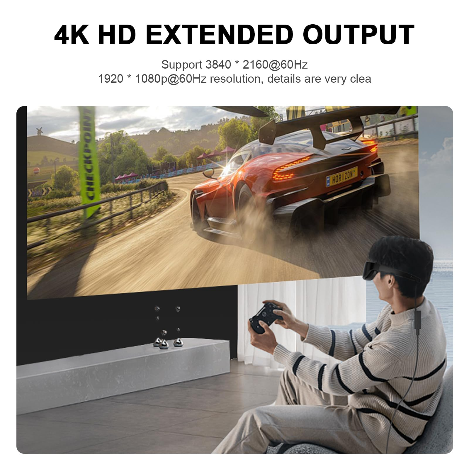 Gaming Console Vr - 4K 60Hz HDM USB-C AR/XR Glasses