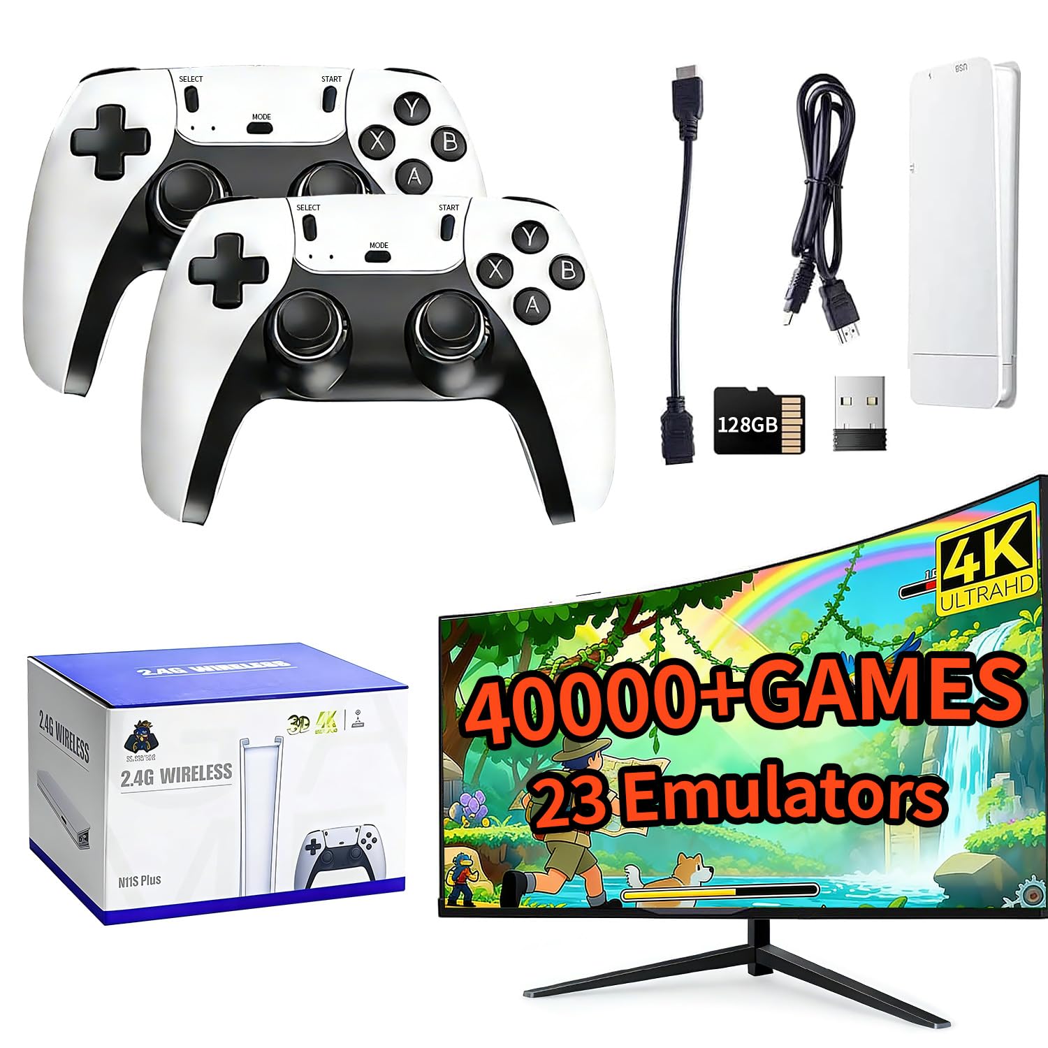 Gaming Console In Chinese - 2026 Retro Gaming Console, 4K HD