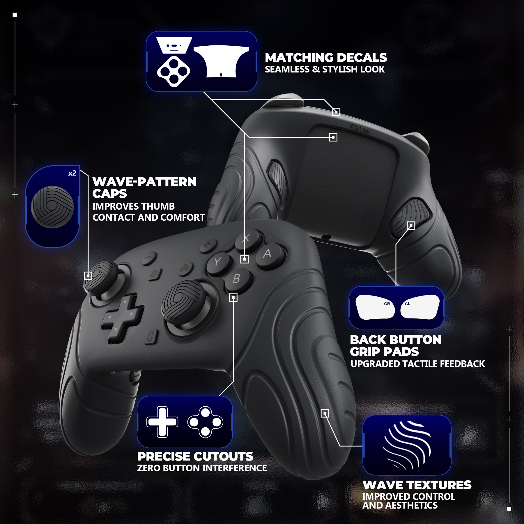 Nintendo Switch Case - PlayVital Samurai Silicone Cover for Switch