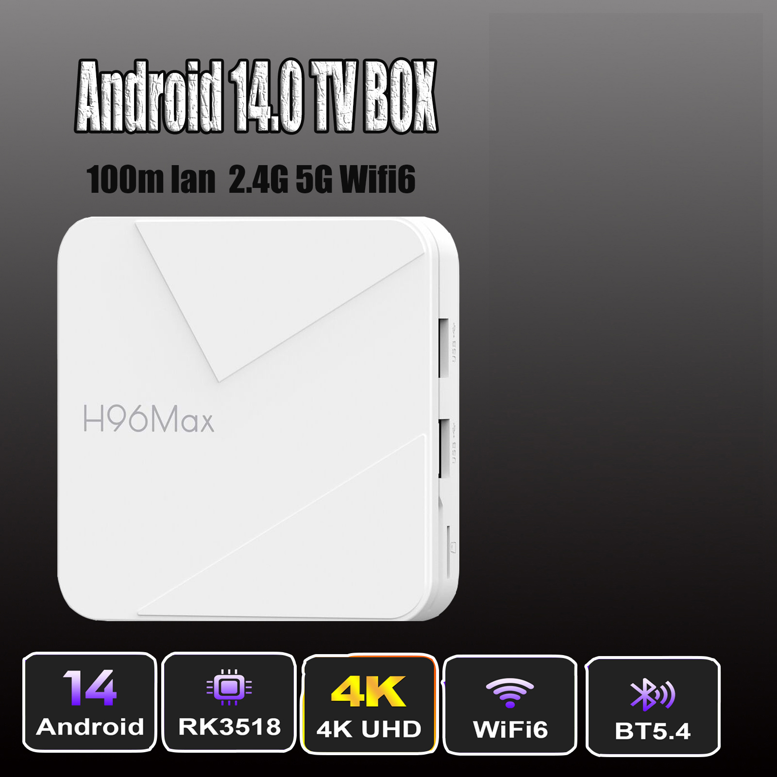 Gaming Console Youtube - Android 14.0 H96 Max RK3518 Quad