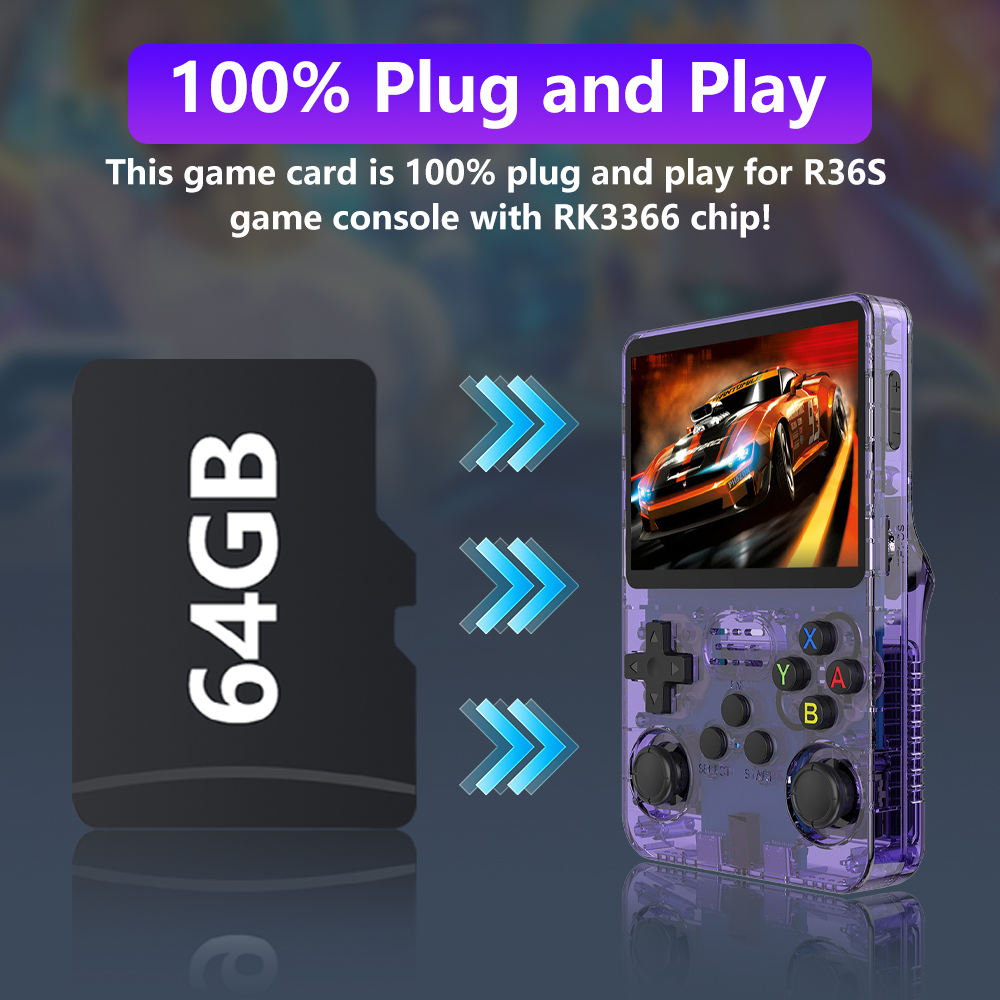 64GB Game Card for R36S Retro  - огляд і ціна Gaming Console R36S
