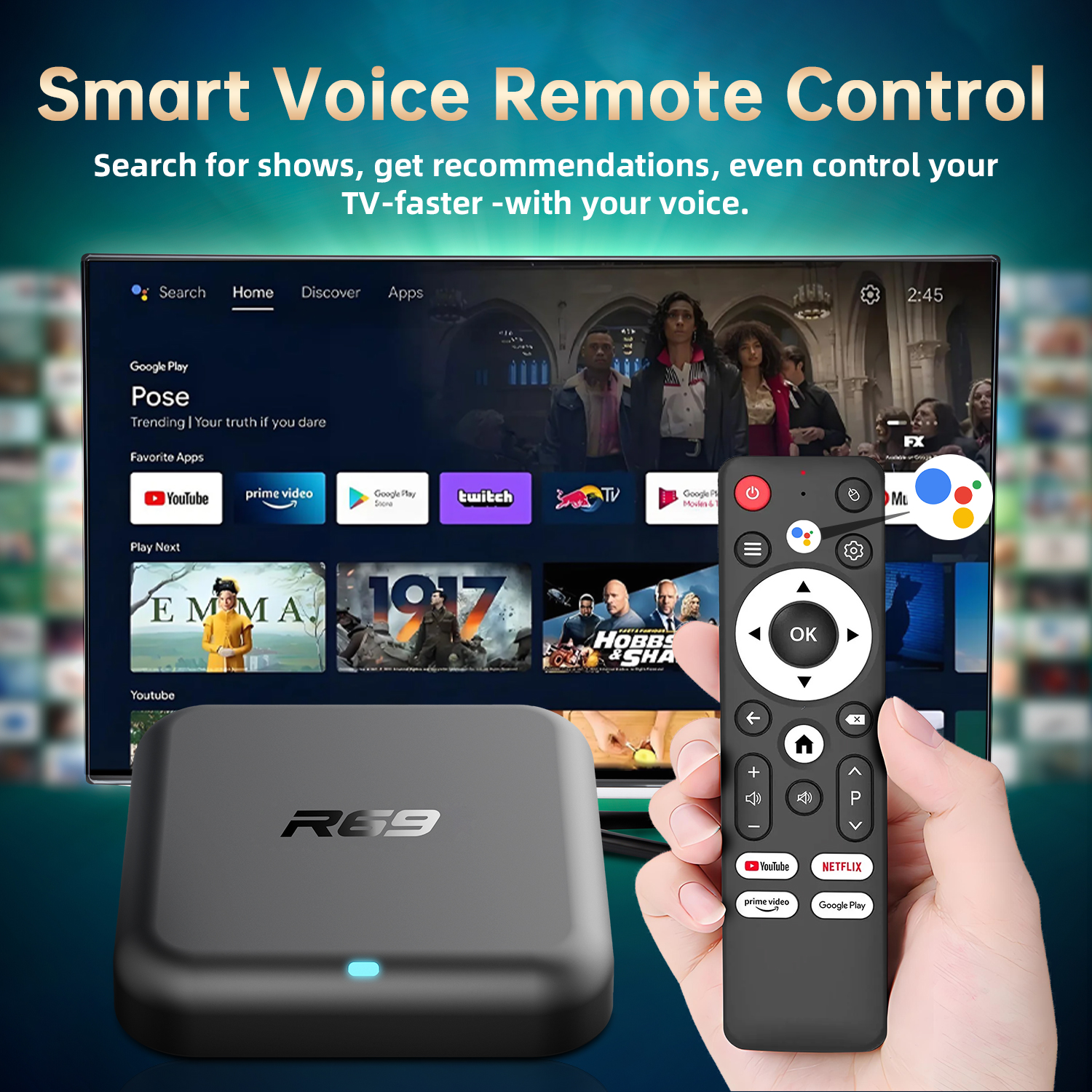 Smart TV Box Android 14.0 Goog - огляд і ціна Gaming Console Youtube