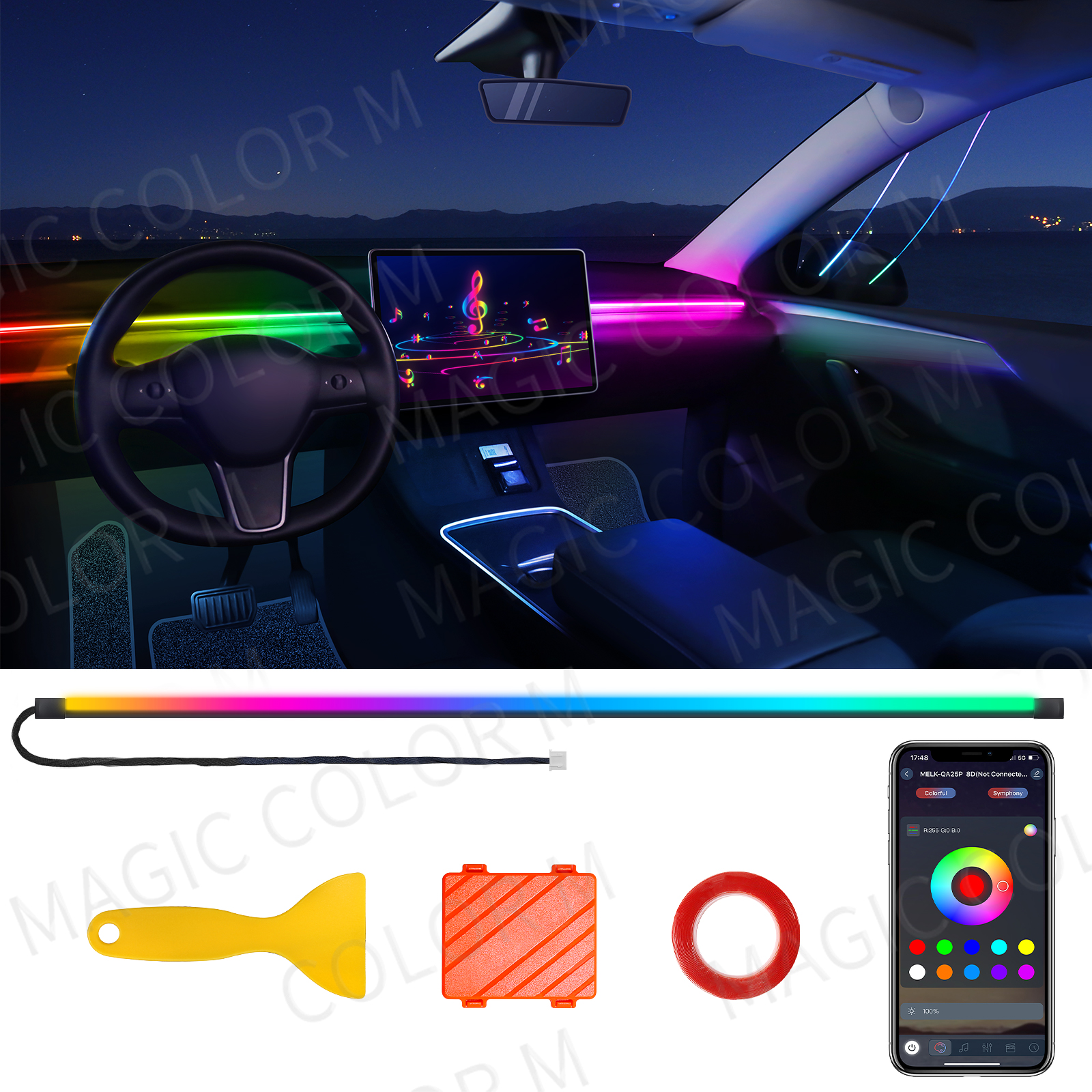 78inch 200cm 150cm LED Car Amb - огляд і ціна Led Gaming Light Strip