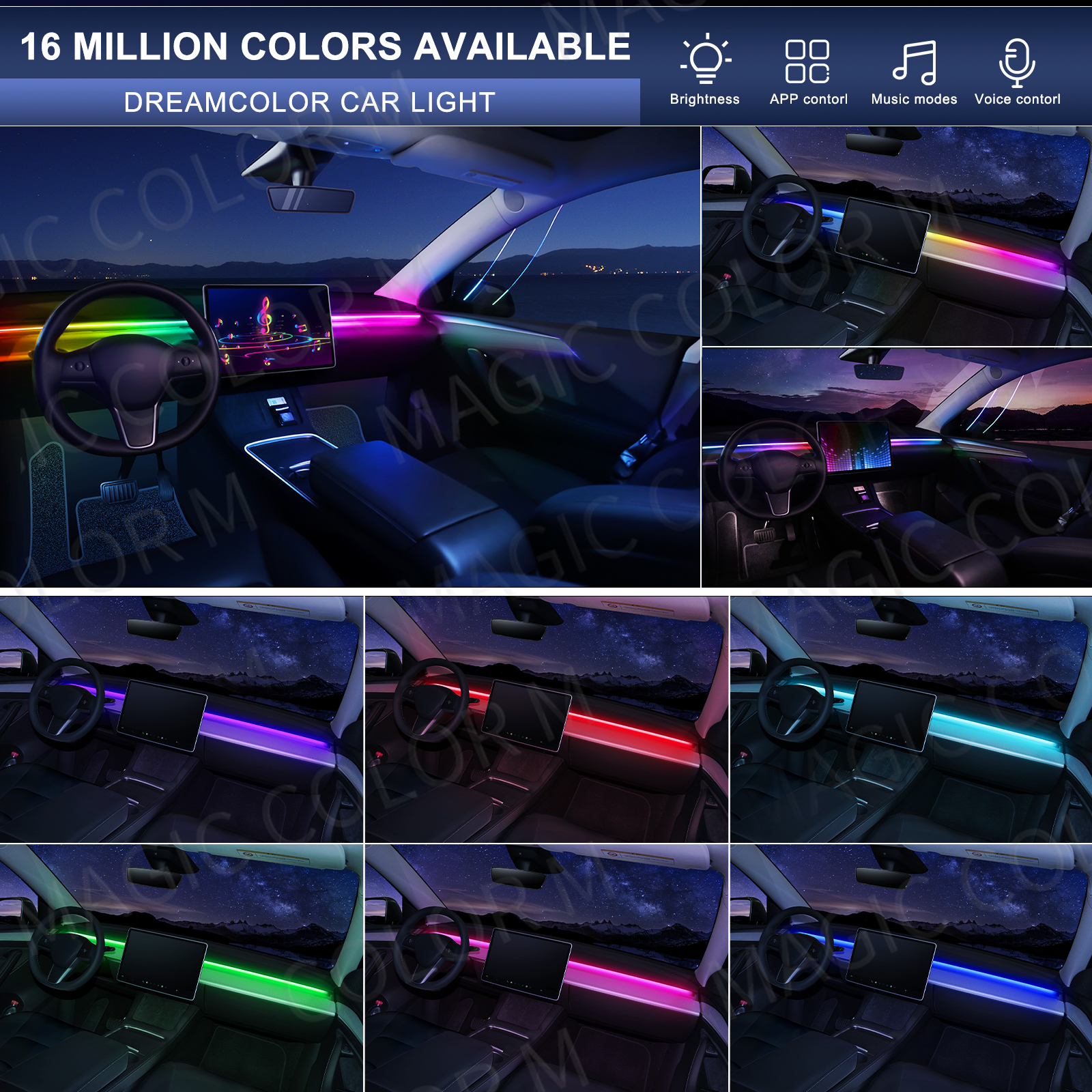78inch 200cm 150cm LED Car Amb - огляд і ціна Led Gaming Light Strip