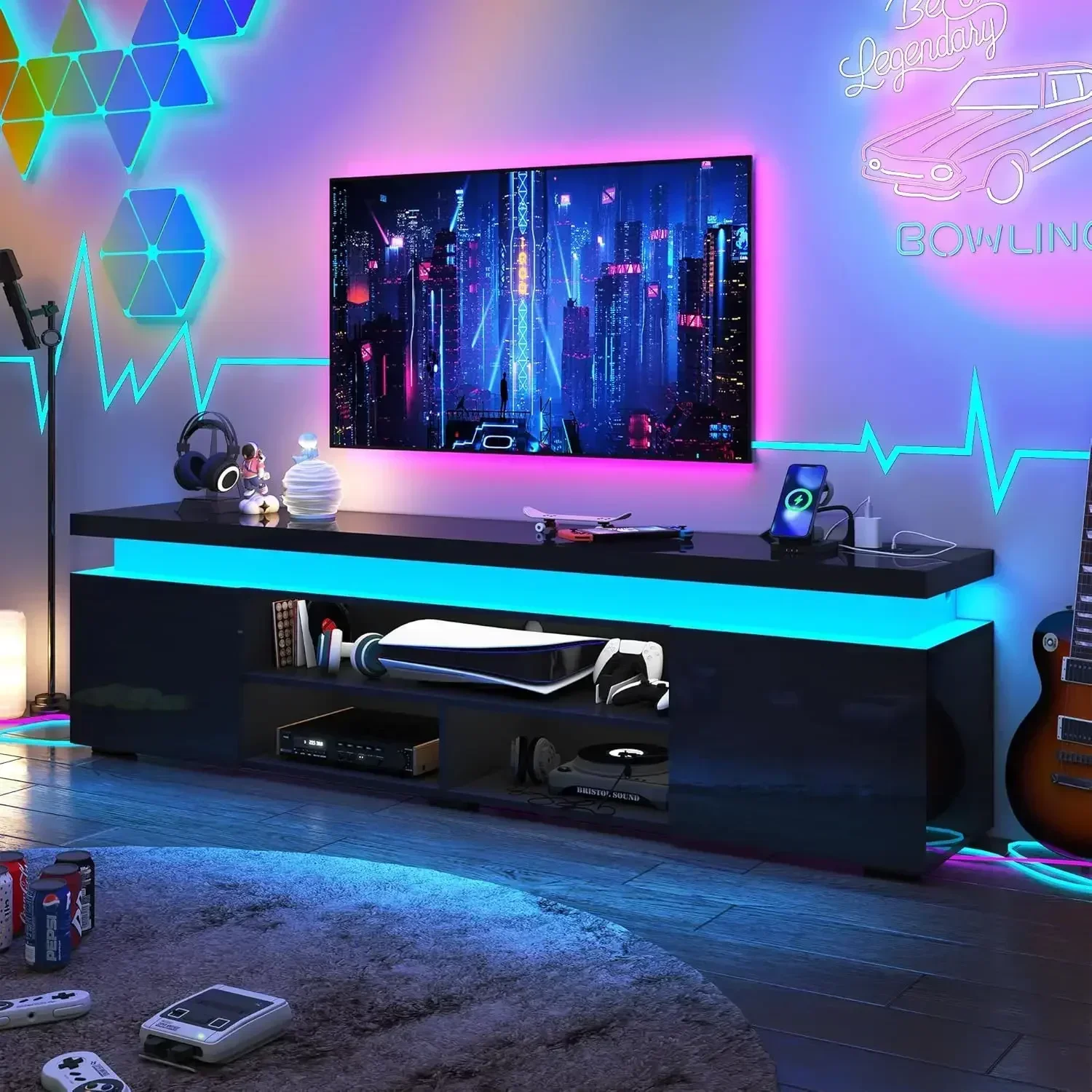 XMSJ-Sale LED TV Stand for 95  - огляд і ціна Gaming Console Sale