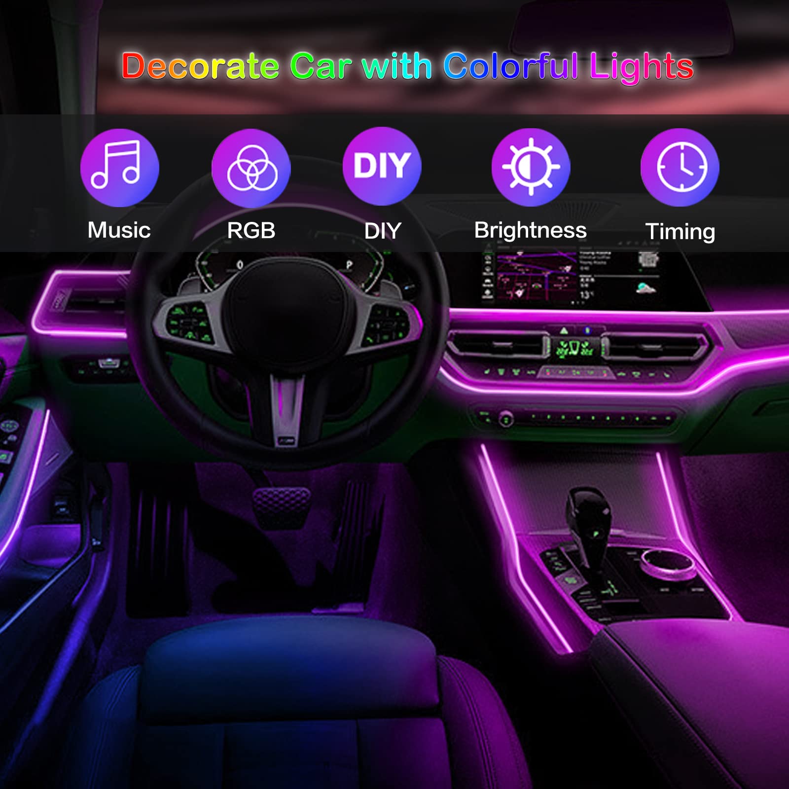 LED Car Interior Ambient Strip - огляд і ціна Led Gaming Light Strip