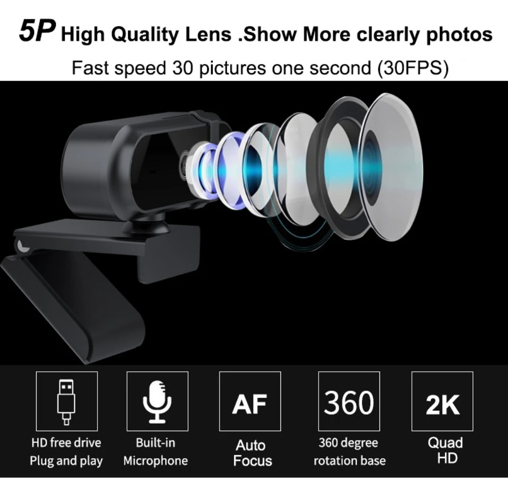 4K 2K Autofoucs Webcam 30fps F - огляд і ціна Gaming Console Youtube