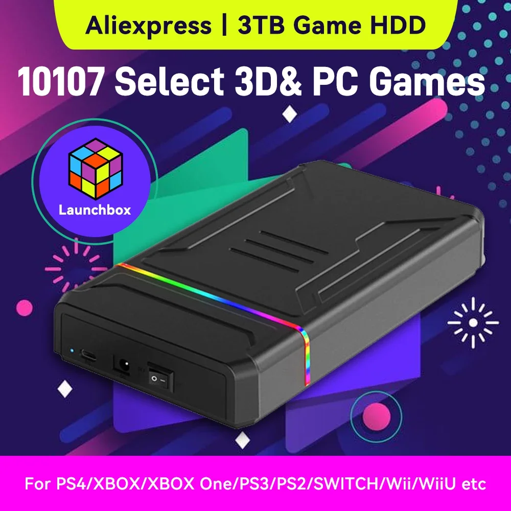 3TB Launchbox Portable Gaming  - огляд і ціна Gaming Console In Chinese
