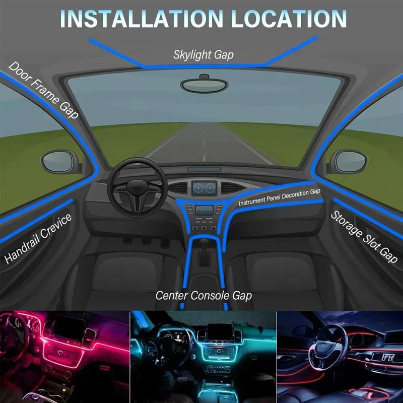 Car RGB Ambient LED Light Stri - огляд і ціна Led Gaming Light Strip