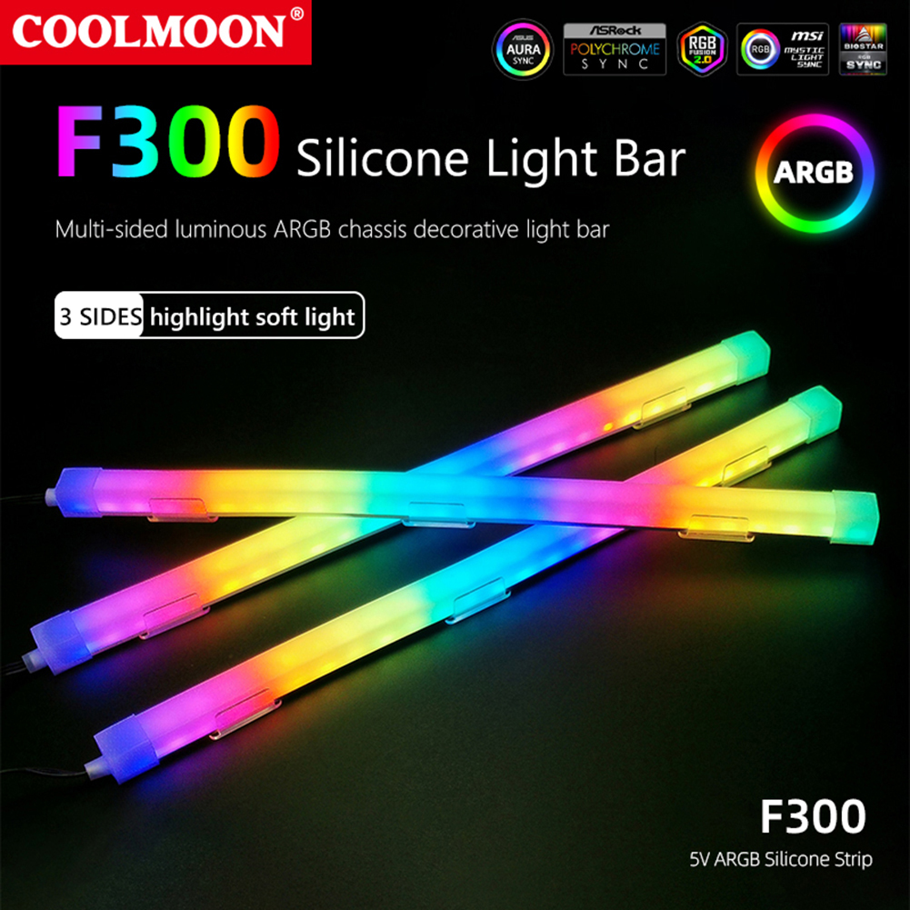 1/2PCS COOLMOON 30cm Aluminum  - огляд і ціна Led Gaming Light Strip