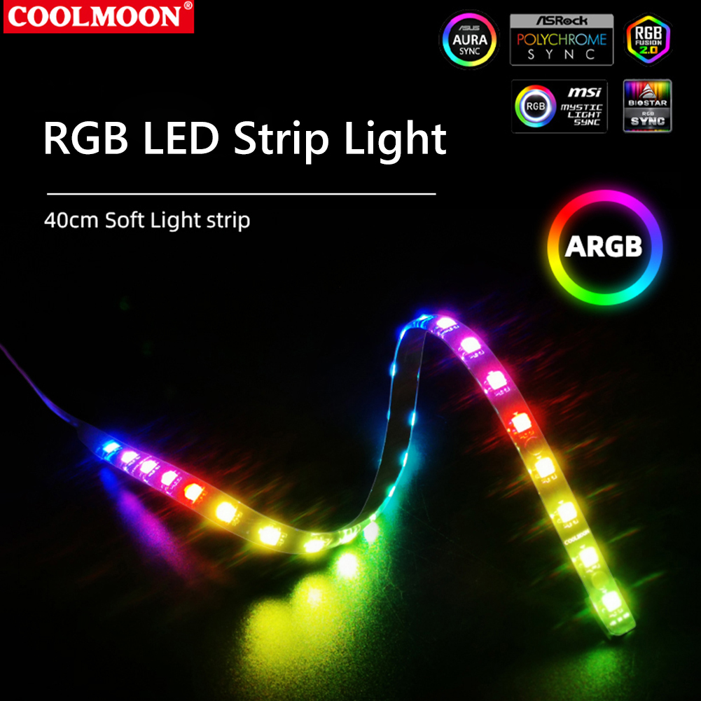 COOLMOON CM-LS40 5V ARGB PC Ca - огляд і ціна Led Gaming Light Strip