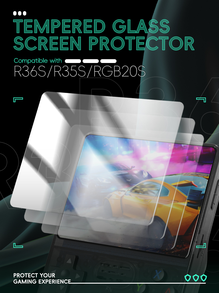 DATA FROG Tempered Glass Scree - огляд і ціна Gaming Console R36S