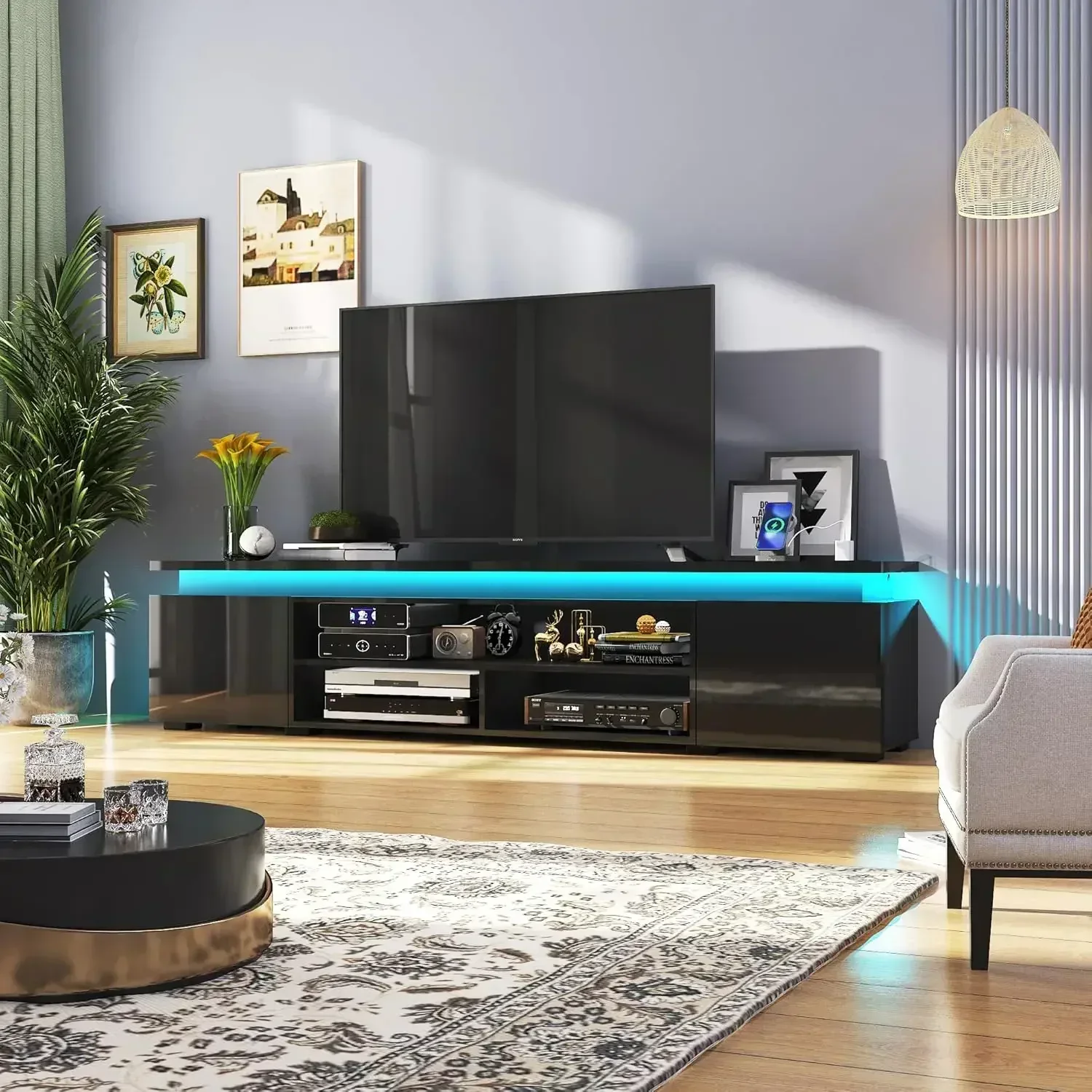 XMSJ-Sale LED TV Stand for 95  - огляд і ціна Gaming Console Sale