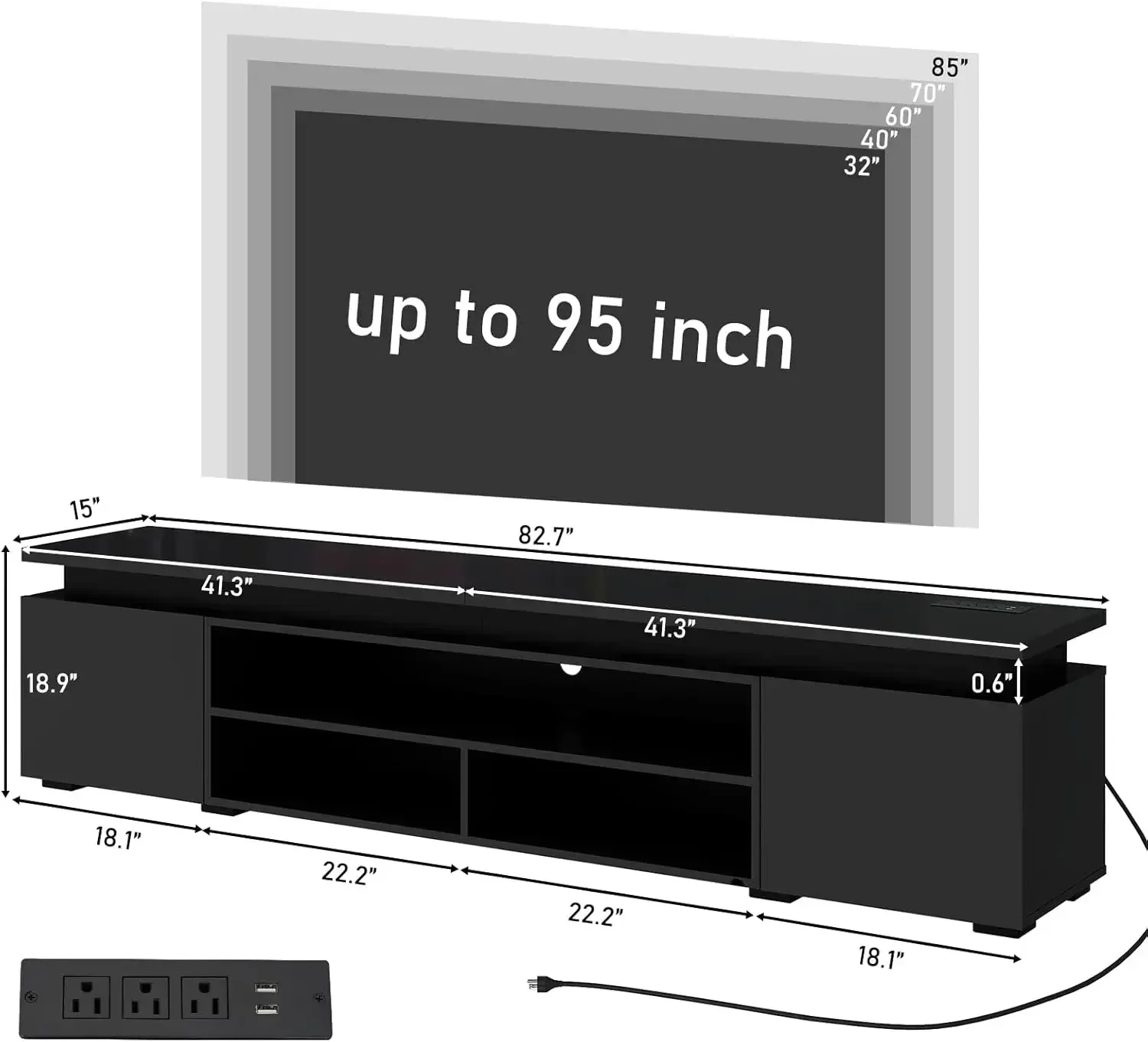 XMSJ-Sale LED TV Stand for 95  - огляд і ціна Gaming Console Sale
