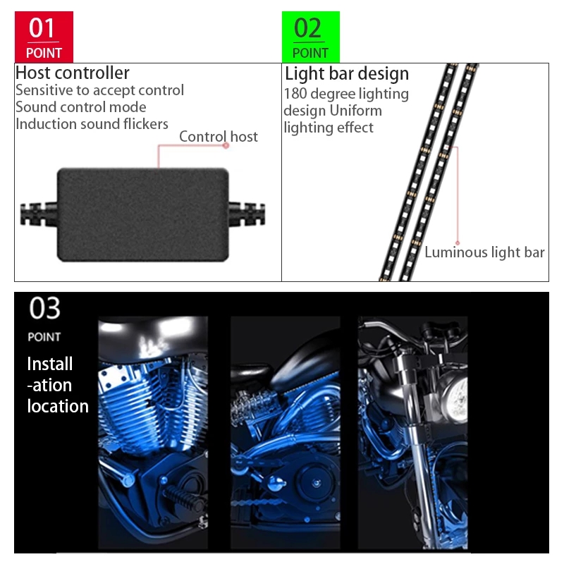 LED Motorcycle Decorative Ambi - огляд і ціна Led Gaming Light Strip